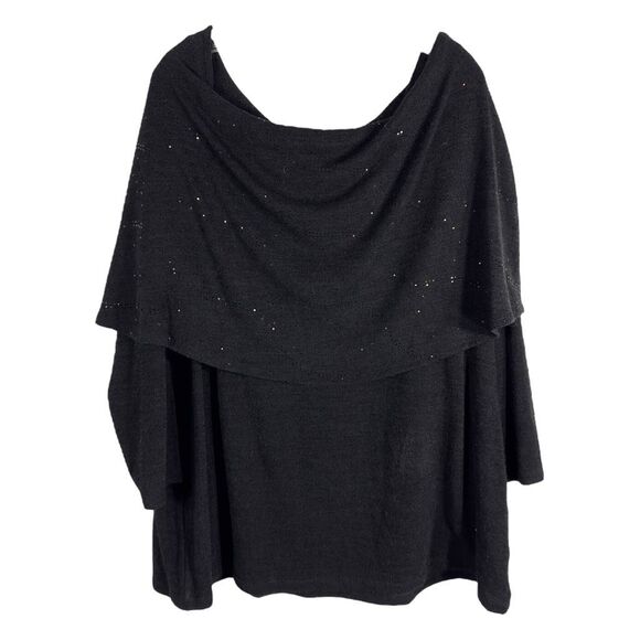Jaclyn Smith Plus Size 3X Sweater Off Shoulder Gray Sequins Knit Long Sleeve 342 - Picture 8 of 8